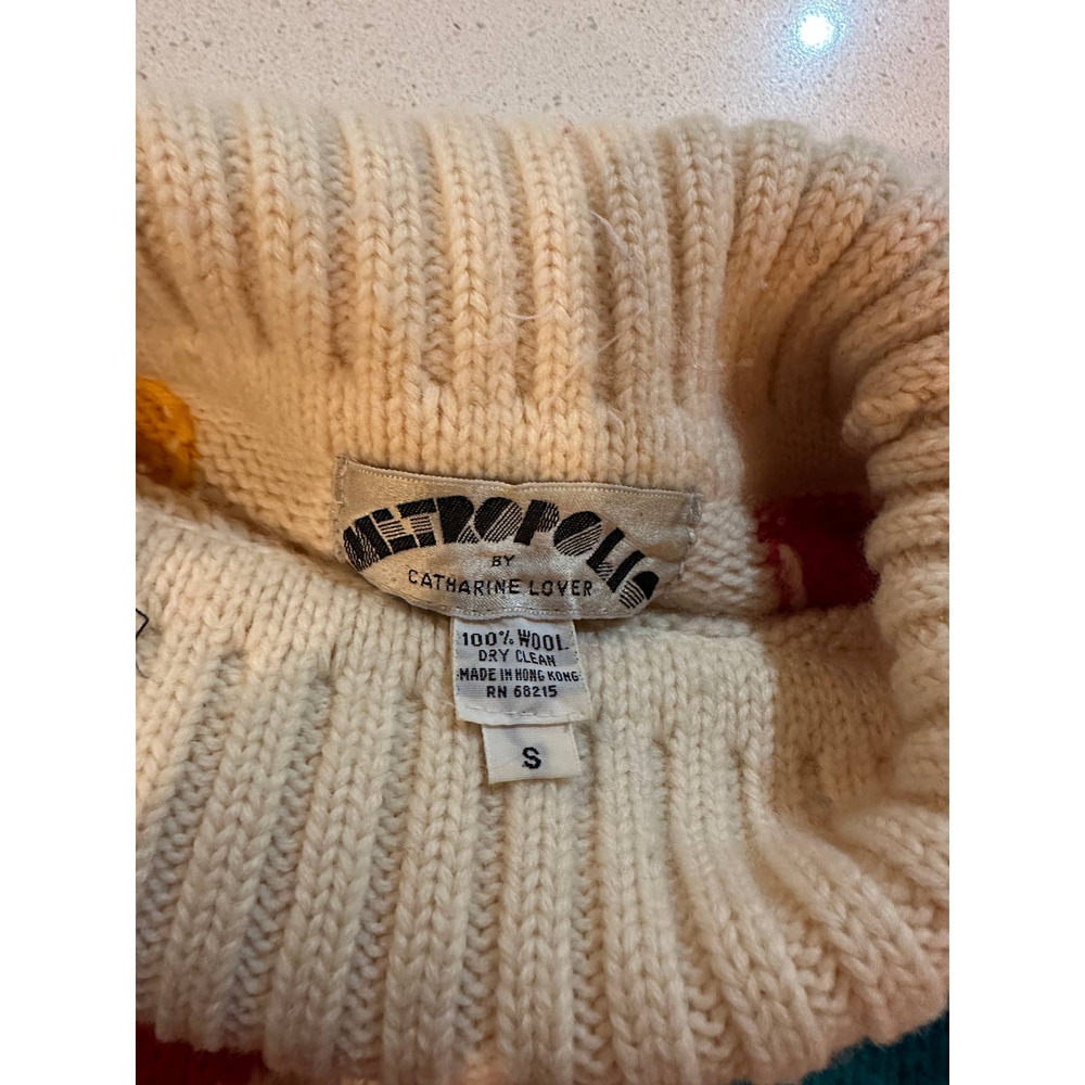 Metropolis by Catherine Lover wool geometric sweater - Picture 6 of 7